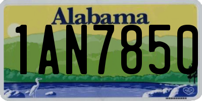 AL license plate 1AN7850