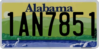 AL license plate 1AN7851
