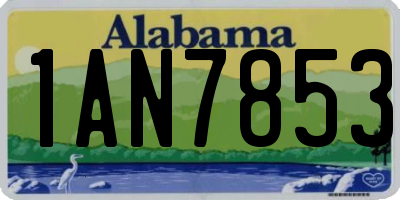 AL license plate 1AN7853