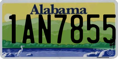 AL license plate 1AN7855