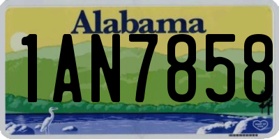 AL license plate 1AN7858