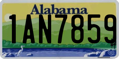 AL license plate 1AN7859