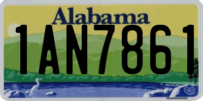 AL license plate 1AN7861