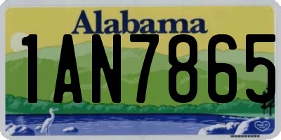 AL license plate 1AN7865