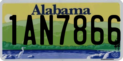 AL license plate 1AN7866