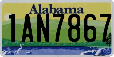 AL license plate 1AN7867