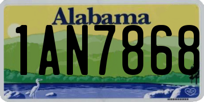 AL license plate 1AN7868