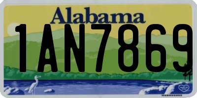 AL license plate 1AN7869