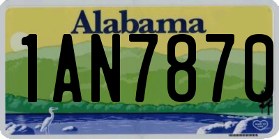 AL license plate 1AN7870