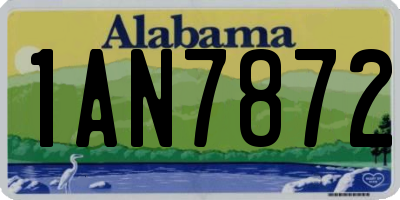 AL license plate 1AN7872
