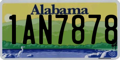 AL license plate 1AN7878