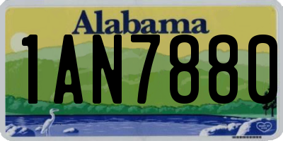 AL license plate 1AN7880