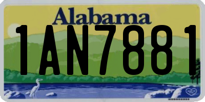 AL license plate 1AN7881