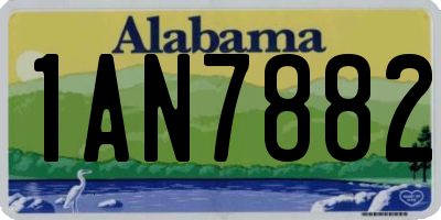 AL license plate 1AN7882