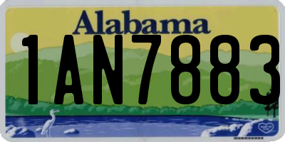 AL license plate 1AN7883