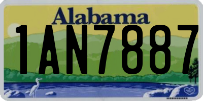 AL license plate 1AN7887