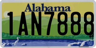 AL license plate 1AN7888