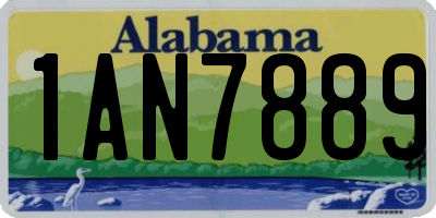 AL license plate 1AN7889