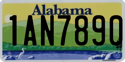 AL license plate 1AN7890