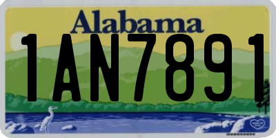 AL license plate 1AN7891