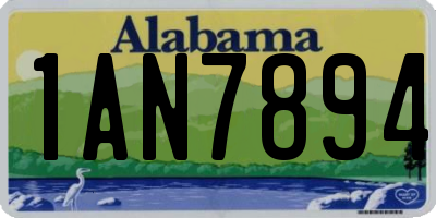 AL license plate 1AN7894