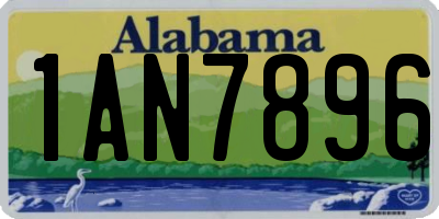 AL license plate 1AN7896