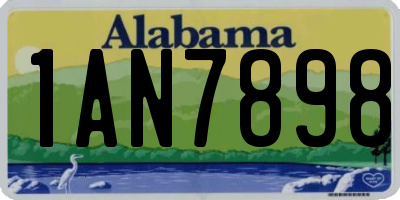 AL license plate 1AN7898