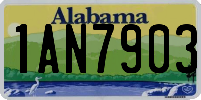 AL license plate 1AN7903