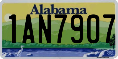 AL license plate 1AN7907
