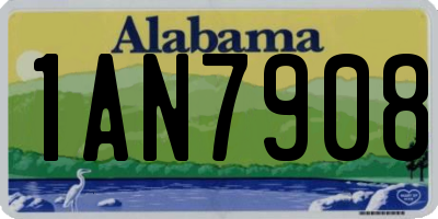 AL license plate 1AN7908