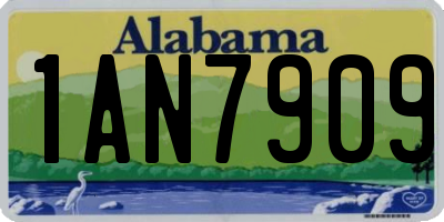 AL license plate 1AN7909