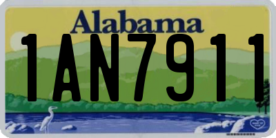 AL license plate 1AN7911