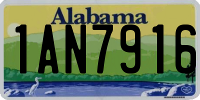 AL license plate 1AN7916