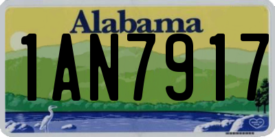 AL license plate 1AN7917