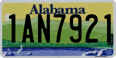 AL license plate 1AN7921