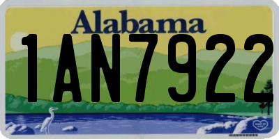 AL license plate 1AN7922