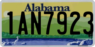 AL license plate 1AN7923