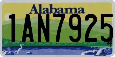 AL license plate 1AN7925