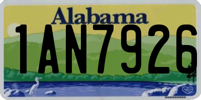 AL license plate 1AN7926