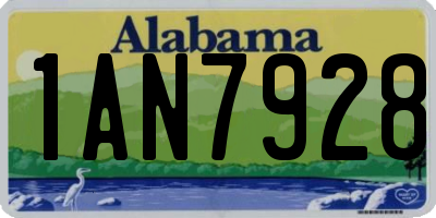 AL license plate 1AN7928