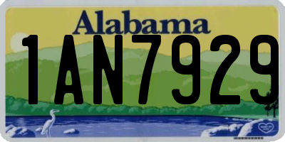 AL license plate 1AN7929