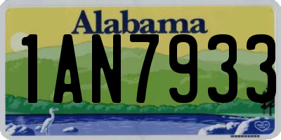 AL license plate 1AN7933