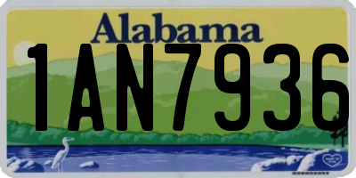 AL license plate 1AN7936