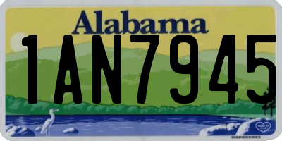 AL license plate 1AN7945