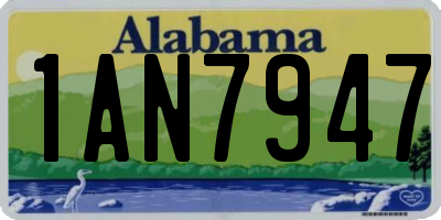 AL license plate 1AN7947
