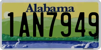 AL license plate 1AN7949