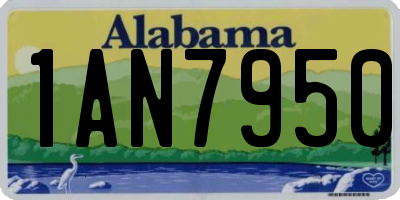 AL license plate 1AN7950