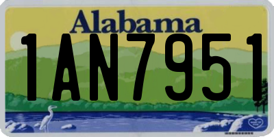 AL license plate 1AN7951