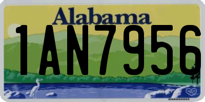 AL license plate 1AN7956