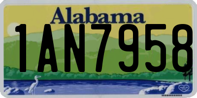 AL license plate 1AN7958